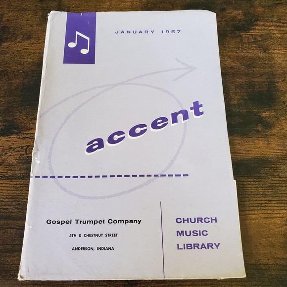 Accent Gospel Trumpet Company Church Music Library Vintage 1957 Sheet Music MN - Picture 1 of 12